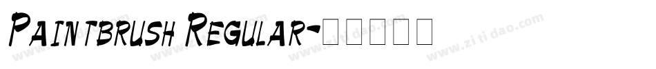 Paintbrush Regular字体转换